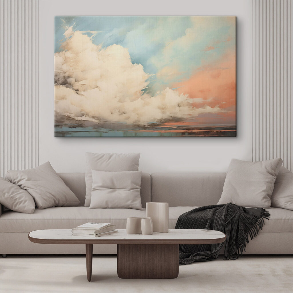 Painting of clouds in the sky