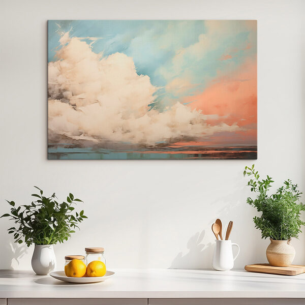 Painting of clouds in the sky