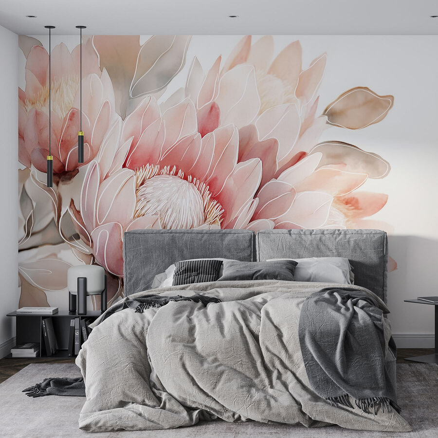 Delicate bloemen in zachte pasteltinten