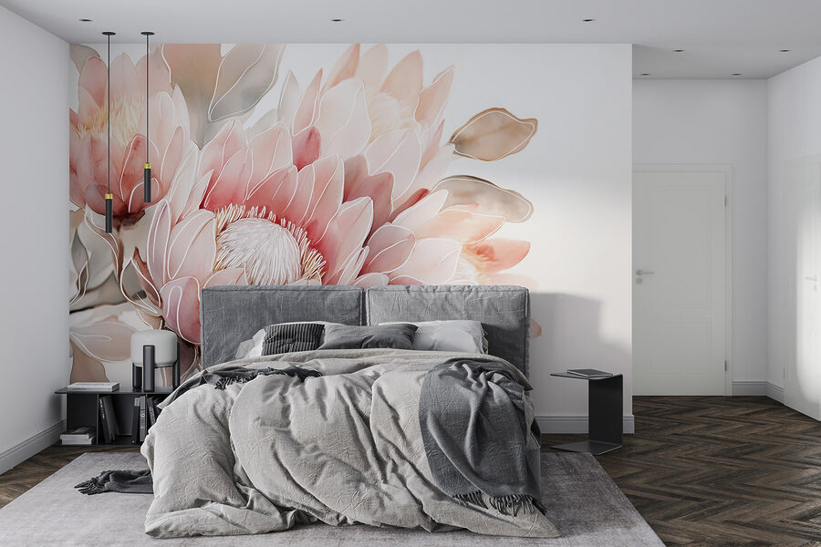 Delicate bloemen in zachte pasteltinten