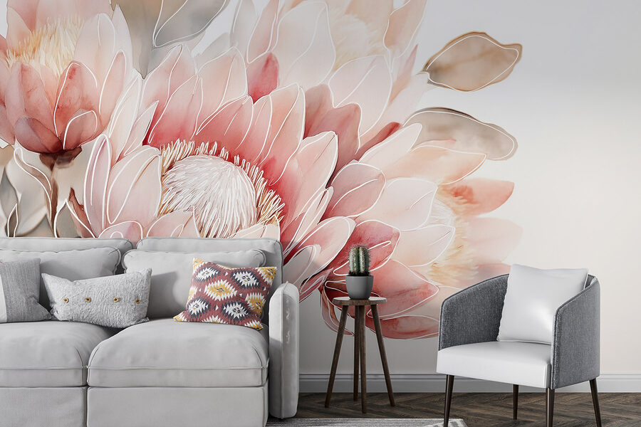 Delicate bloemen in zachte pasteltinten