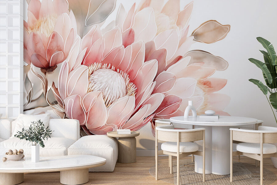 Delicate bloemen in zachte pasteltinten