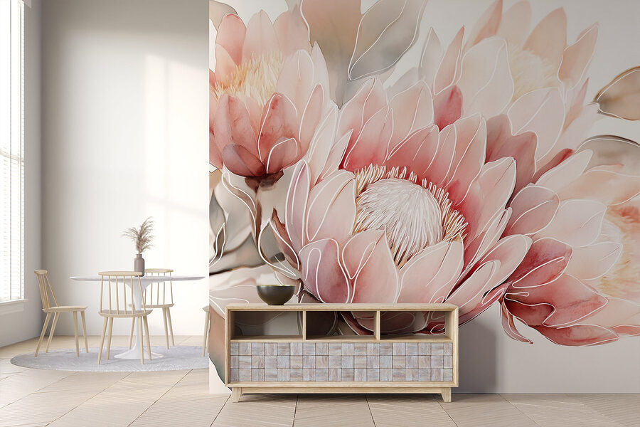 Delicate bloemen in zachte pasteltinten