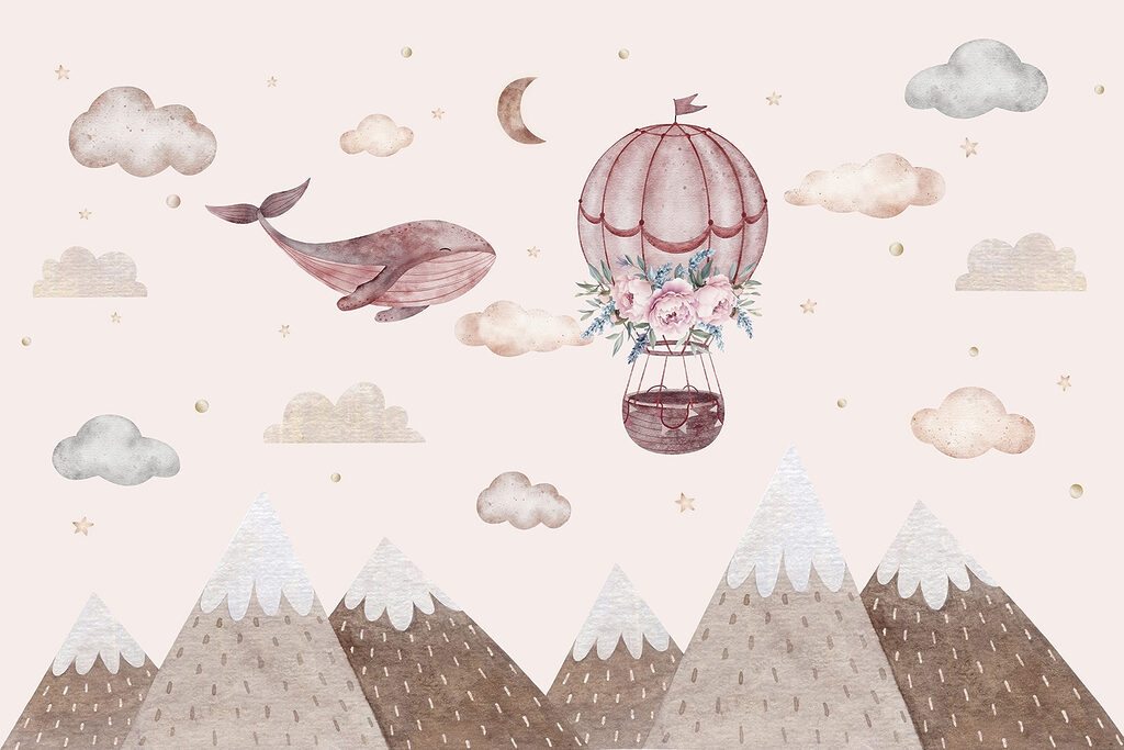 Walvis en luchtballon Walvis en luchtballon