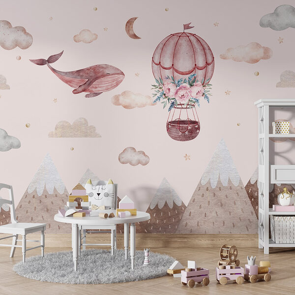 Walvis en luchtballon Walvis en luchtballon