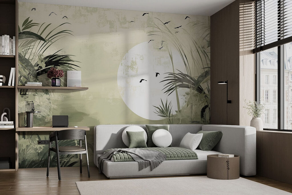 Painting of a tropical forest