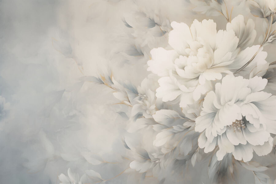 Delicate bloemen op een zachte achtergrond