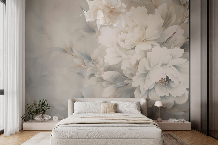 Delicate bloemen op een zachte achtergrond