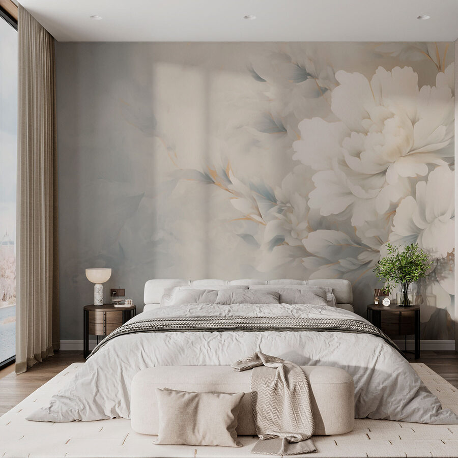 Delicate bloemen op een zachte achtergrond