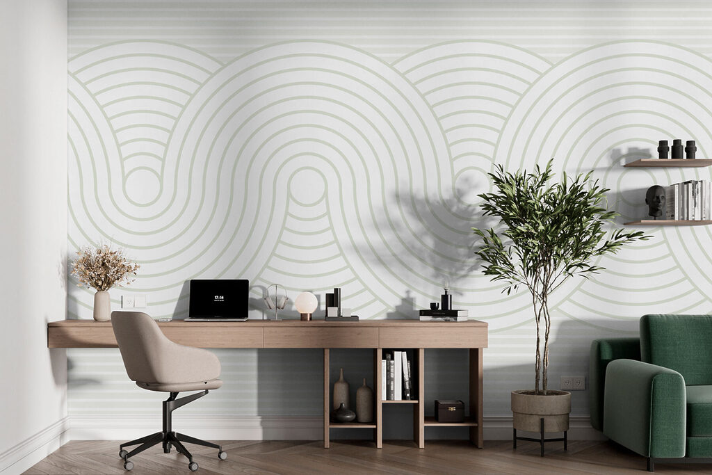 White and gray lines on a white background White and gray lines on a white background