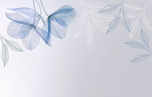 Blauwe en witte bladeren Blauwe en witte bladeren