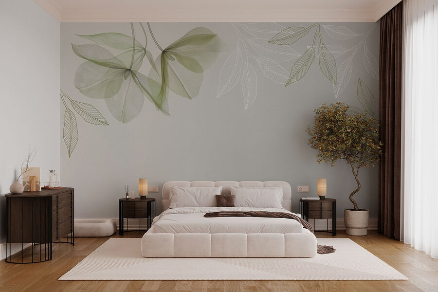 Gentle leaves in soft hues Gentle leaves in soft hues
