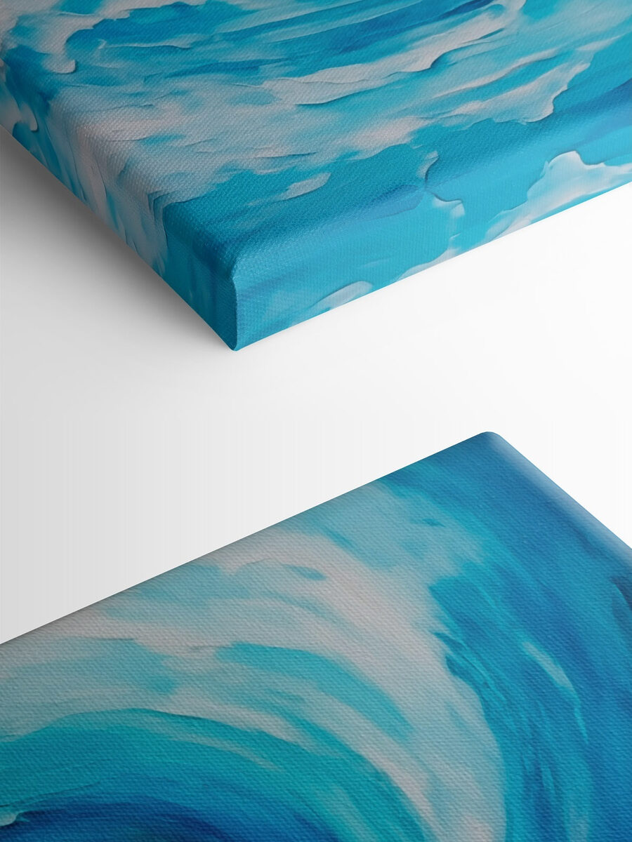 Blauw met witte werveling