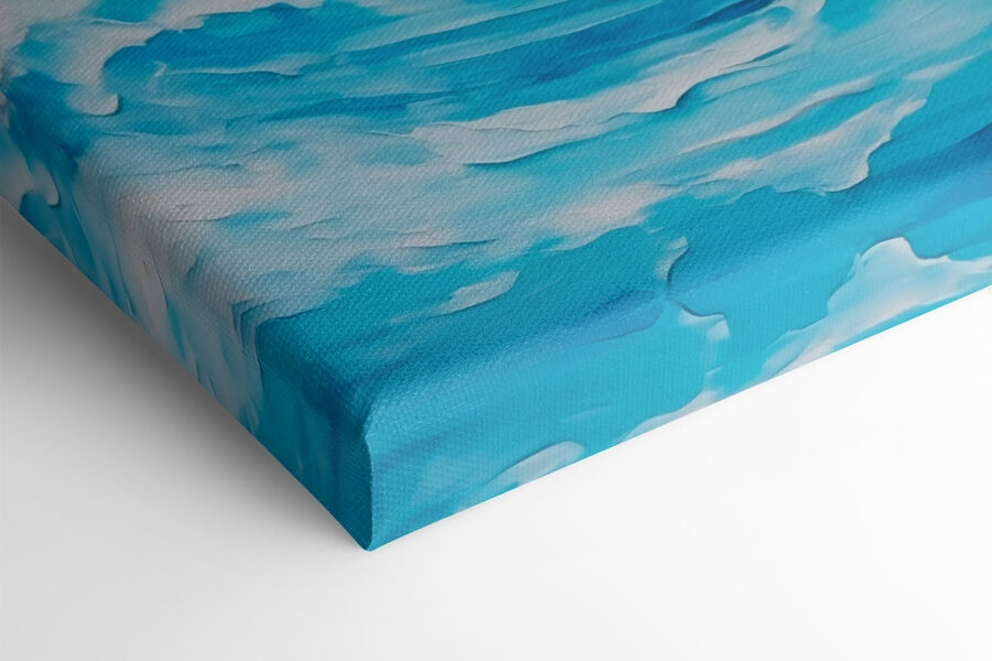 Blauw met witte werveling