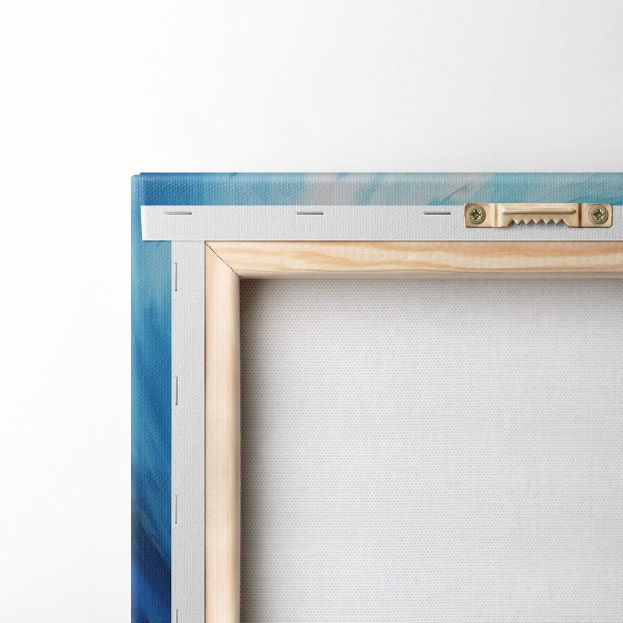 Blauw met witte werveling