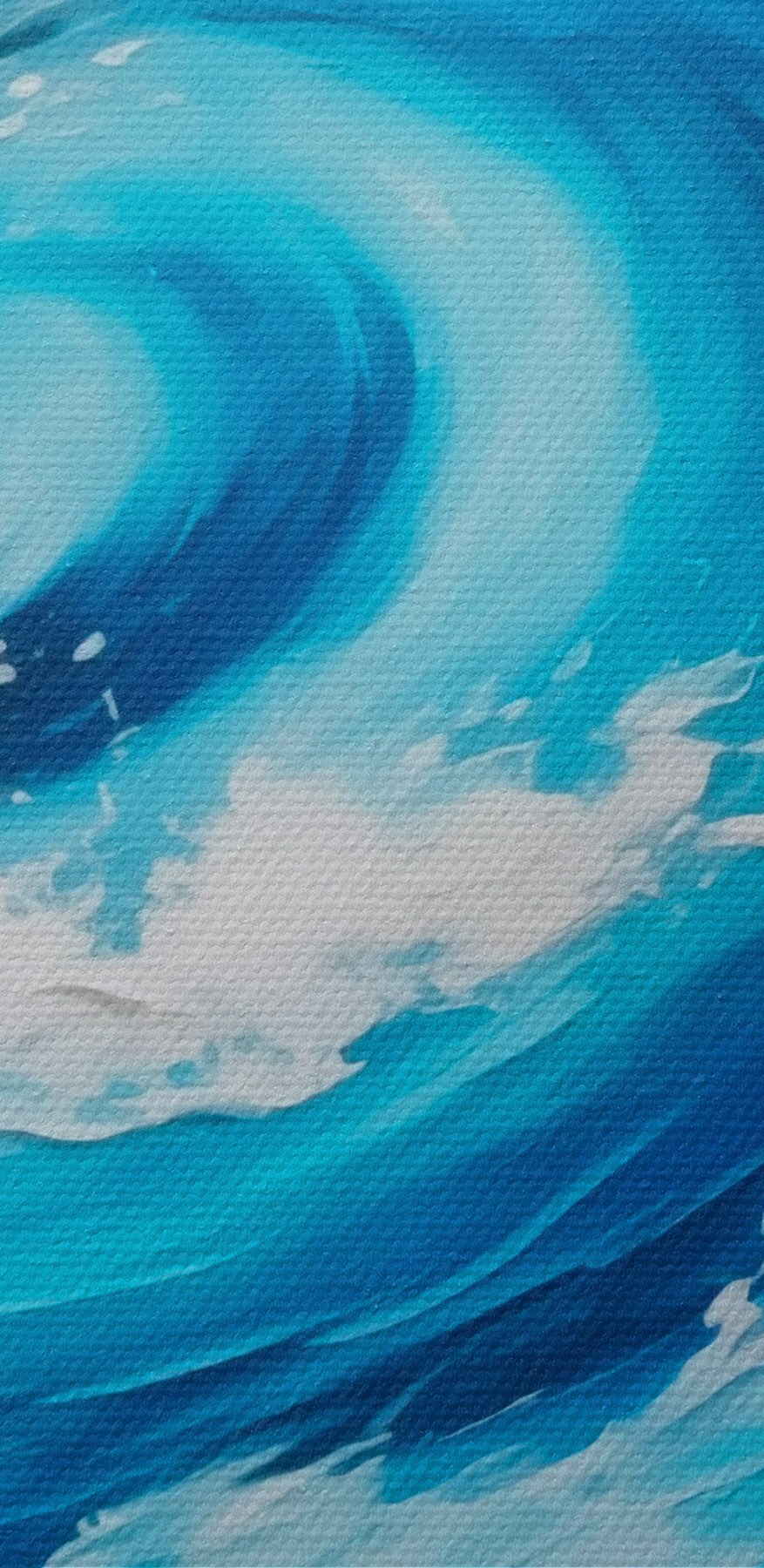 Blauw met witte werveling