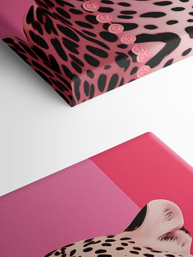 Leopard with a necklace