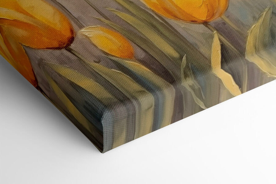 Schilderij van gele bloemen