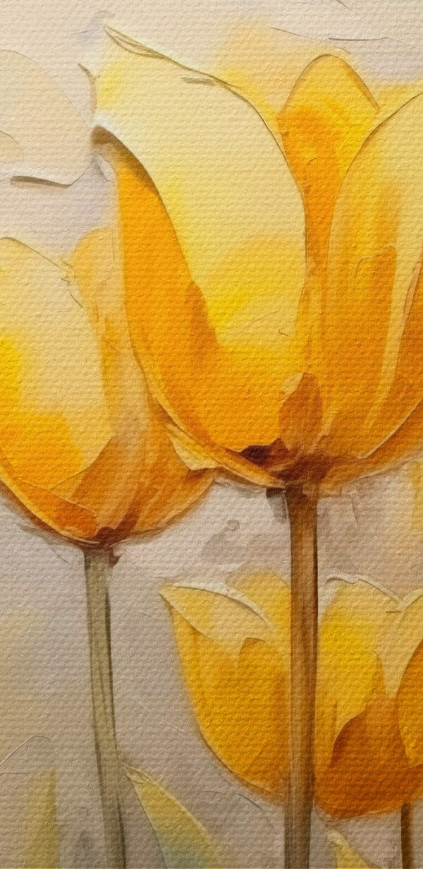 Schilderij van gele bloemen Schilderij van gele bloemen