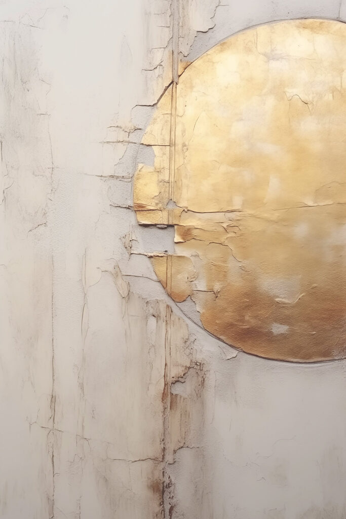 Textured walls with circular element