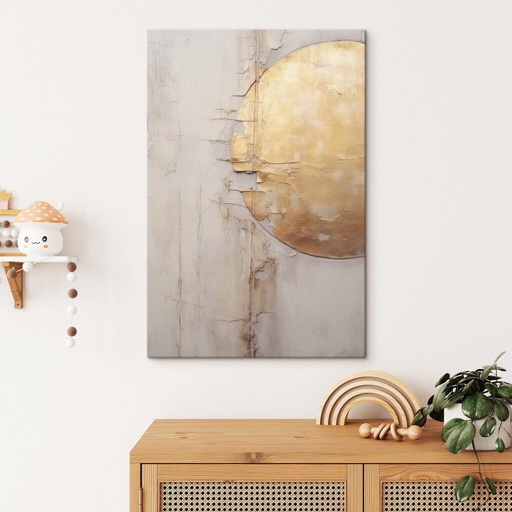 Textured walls with circular element