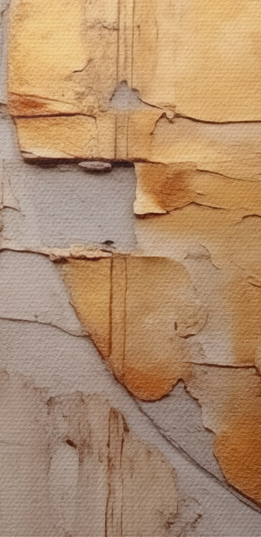Gestructureerde muren met cirkelvormig element.