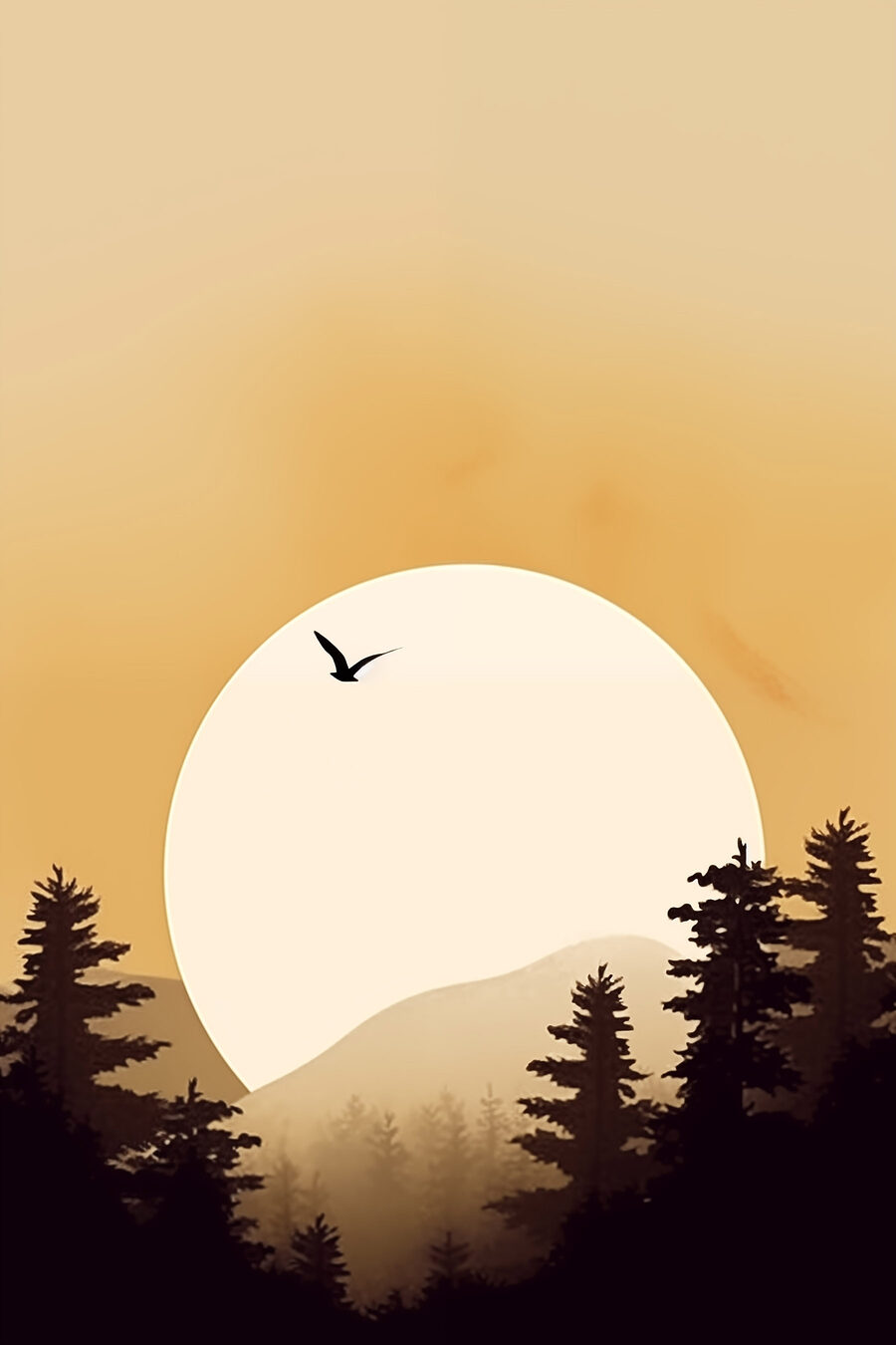 Vliegende vogel in de lucht