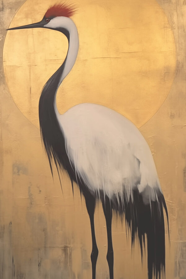 Schilderij van een kraan Schilderij van een kraan