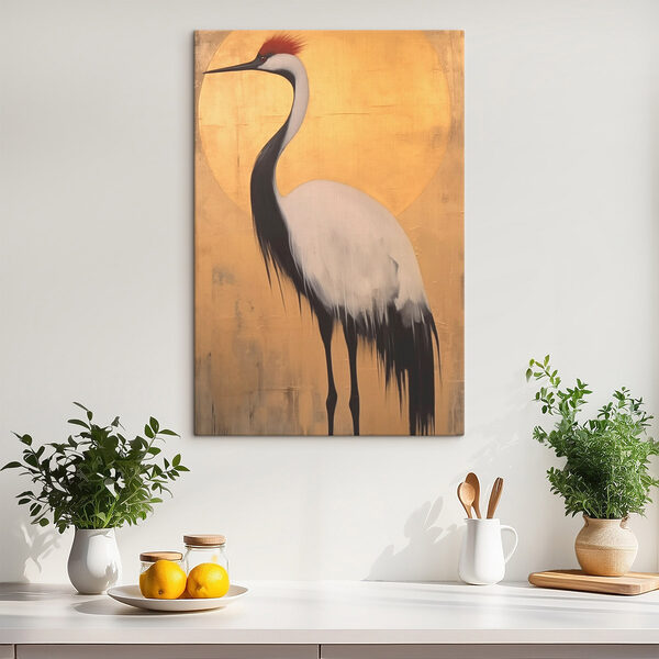 Schilderij van een kraan Schilderij van een kraan