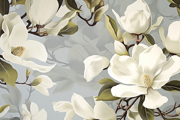 Prachtige magnolia's in zachte tinten. Prachtige magnolia's in zachte tinten.
