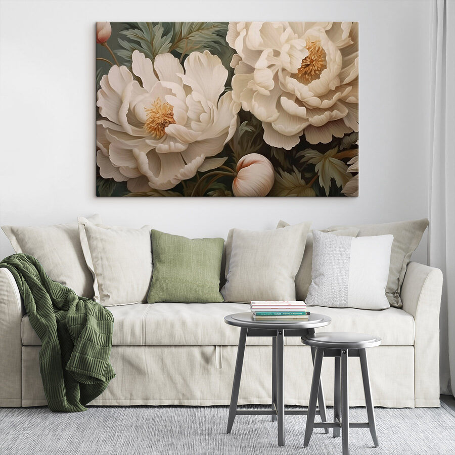 Elegante bloemen in zachte tinten.
