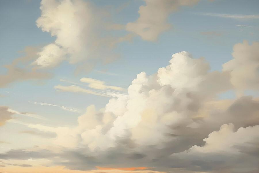 Blauwe lucht met wolken