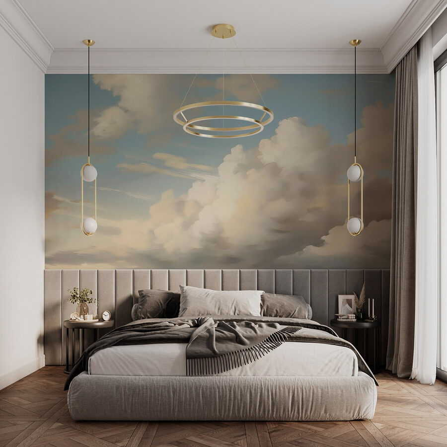 Blauwe lucht met wolken