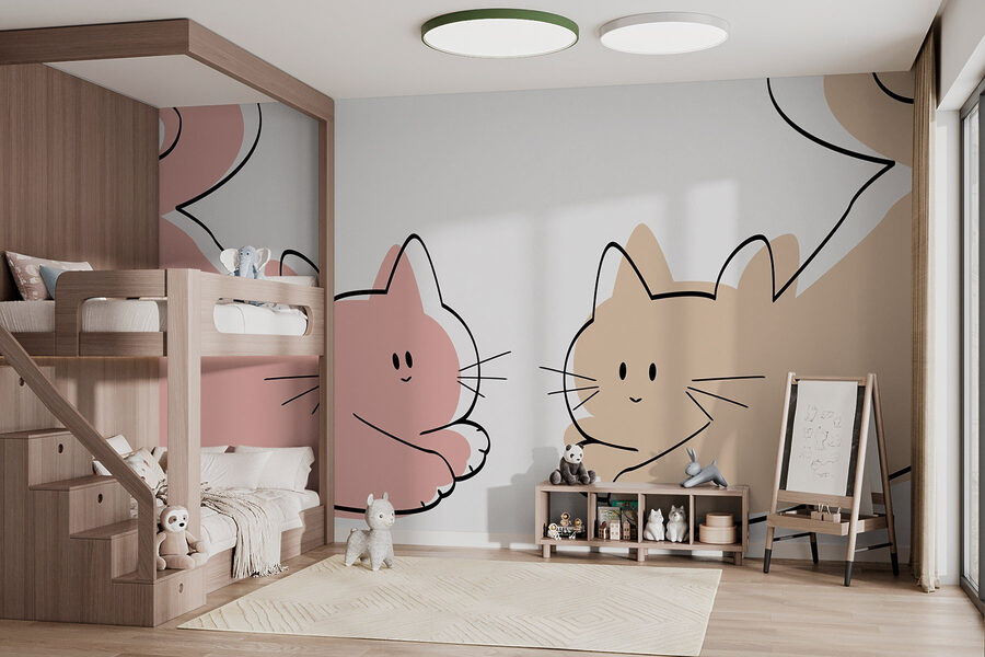 Paar liggende katten