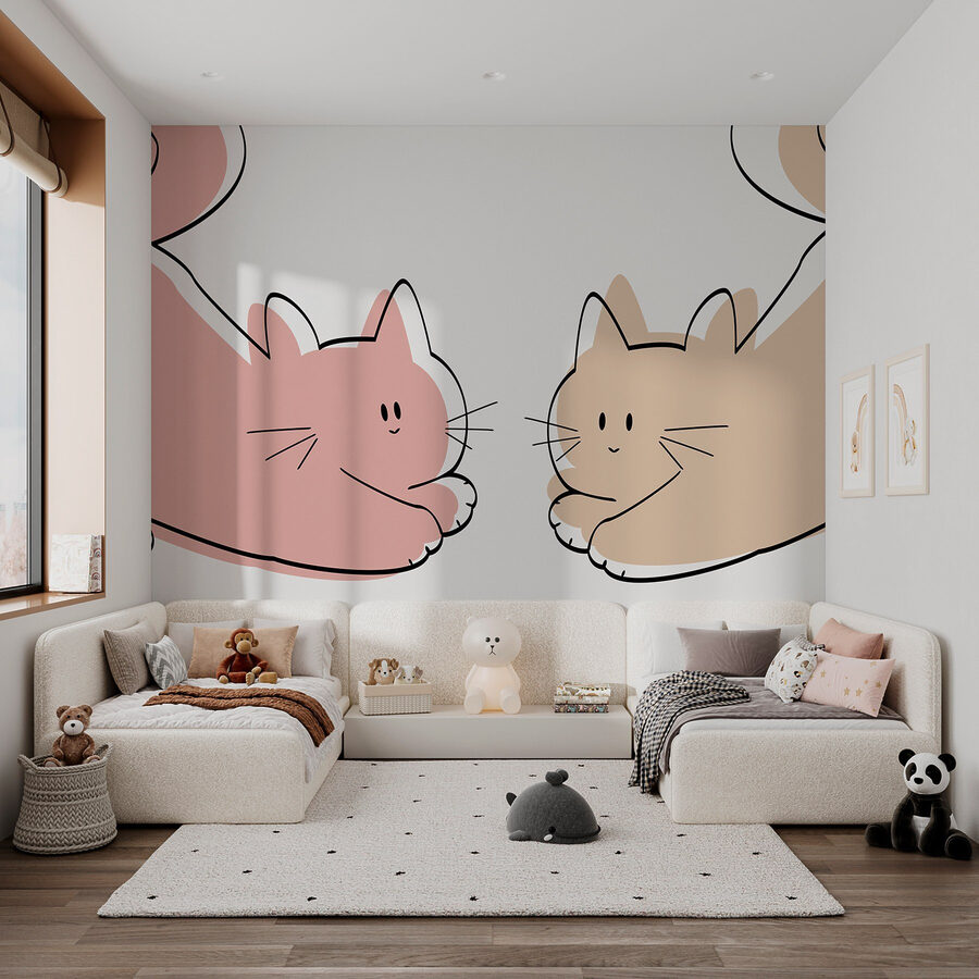 Paar liggende katten