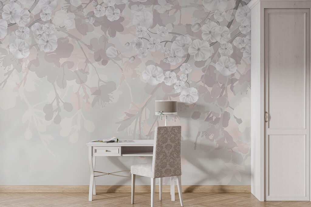 White flowers on a white background White flowers on a white background