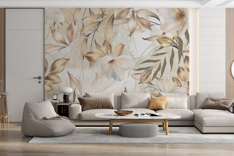 Fotobehang Het delicate bloemstuk van de natuur ontvouwt zich. - Afbeelding 5