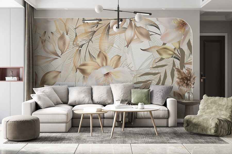 Fotobehang Het delicate bloemstuk van de natuur ontvouwt zich. - Afbeelding 6