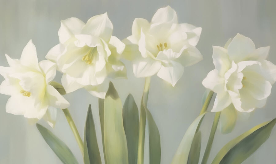 Groep witte bloemen