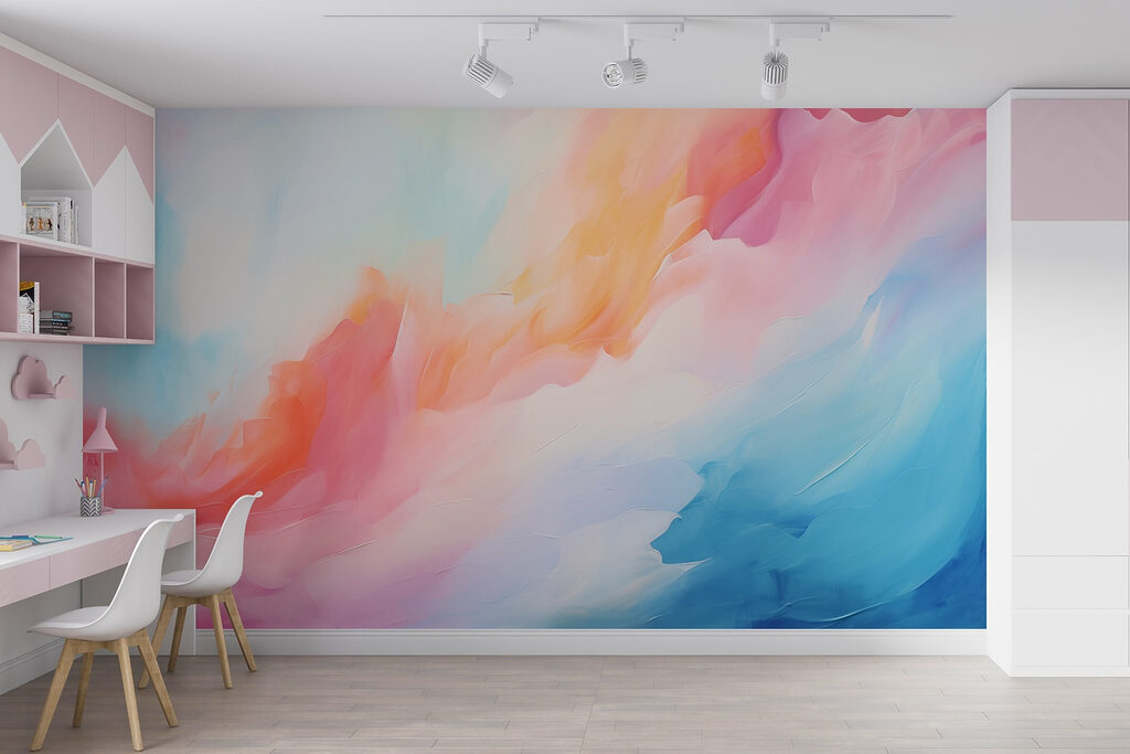Colorful painting of clouds