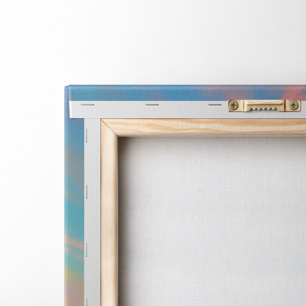 Painting of a mountain and water