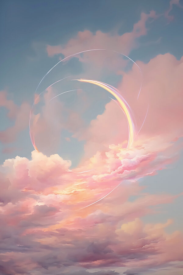 Roze wolken in de lucht Roze wolken in de lucht
