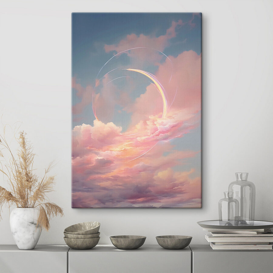 Roze wolken in de lucht