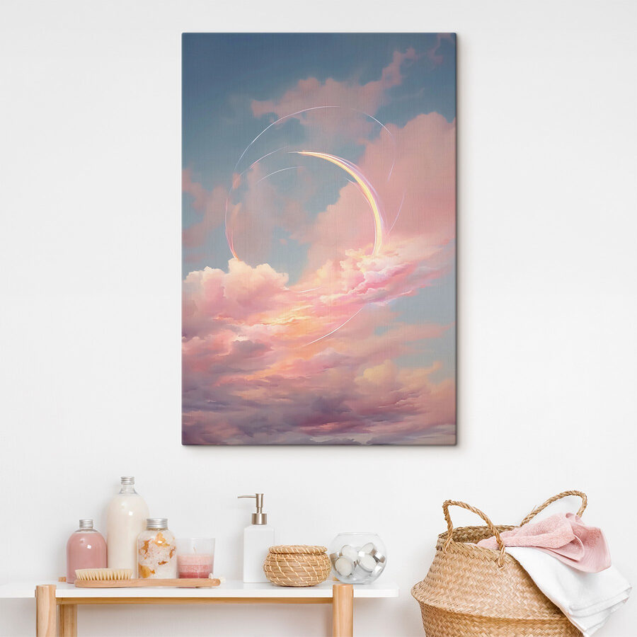 Roze wolken in de lucht