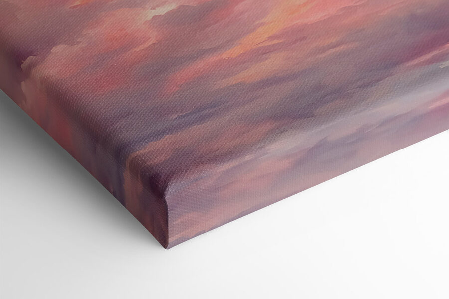 Roze wolken in de lucht
