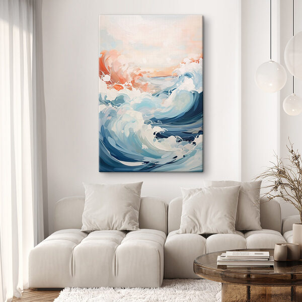 Schilderij van golven in de oceaan Schilderij van golven in de oceaan