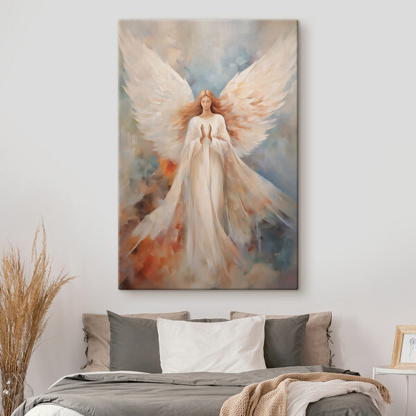 Schilderij van een vrouw met vleugels Schilderij van een vrouw met vleugels