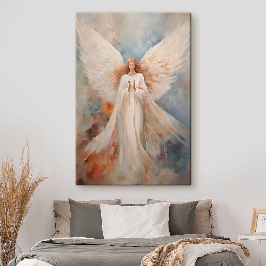 Schilderij van een vrouw met vleugels
