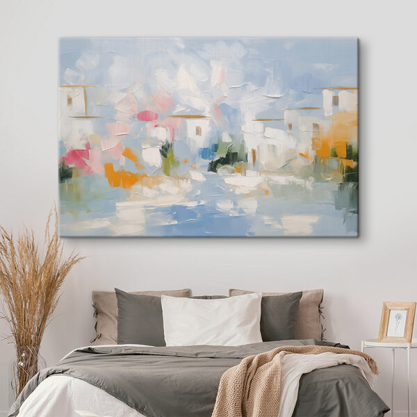 Schilderij van een landschap Schilderij van een landschap