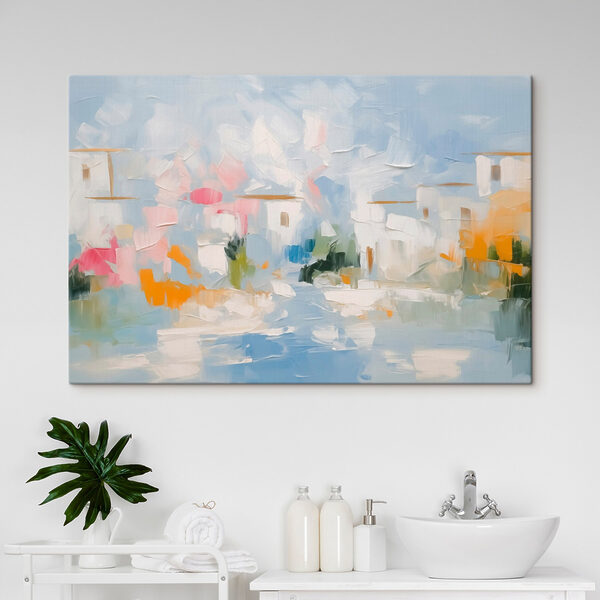 Schilderij van een landschap Schilderij van een landschap